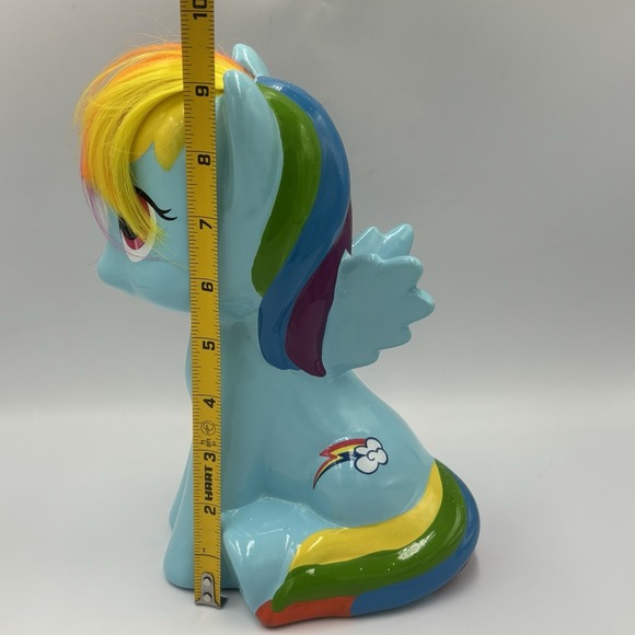 My Little Pony Rainbow Dash Ceramic Piggy Bank Hasbro 2018‎ Exclusive - Picture 4 of 15